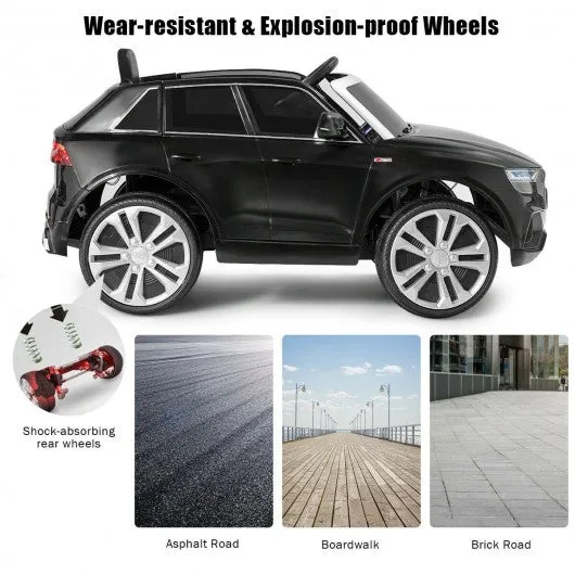 12V Licensed AudiQ8 Kids Ride On Car-Black