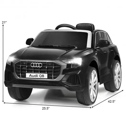 12V Licensed AudiQ8 Kids Ride On Car-Black