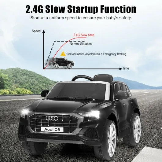 12V Licensed AudiQ8 Kids Ride On Car-Black