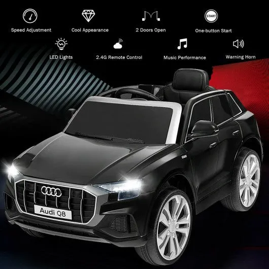 12V Licensed AudiQ8 Kids Ride On Car-Black