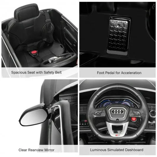 12V Licensed AudiQ8 Kids Ride On Car-Black