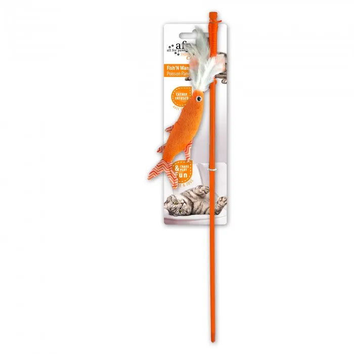 All For Paws Modern Cat Fish n Wand Cat Toy