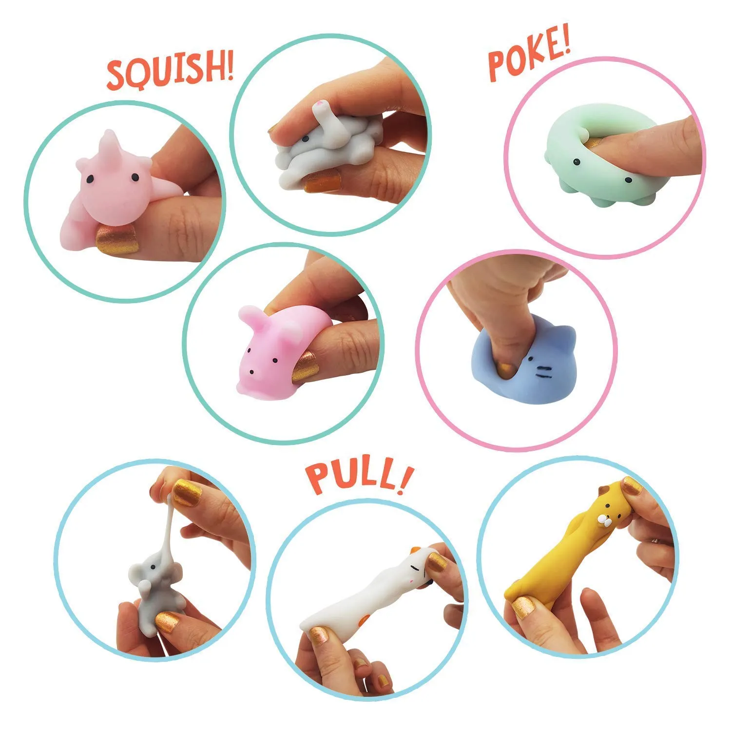 ANAB GI Kawaii Slow Rising Squishy Squeeze Mini Cat Toy -Set of 2 Pcs