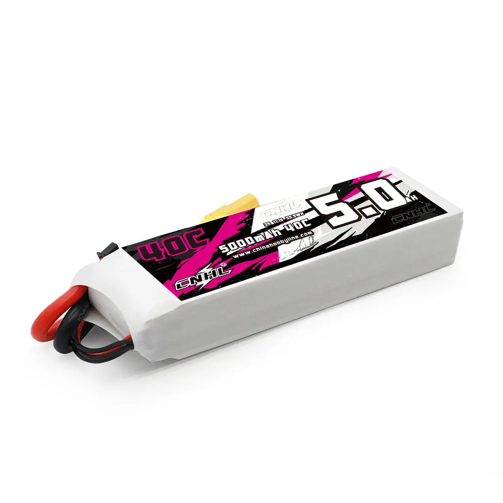 CNHL 5000mAh 11.1V 3S 40C Lipo Battery with XT90 Plug