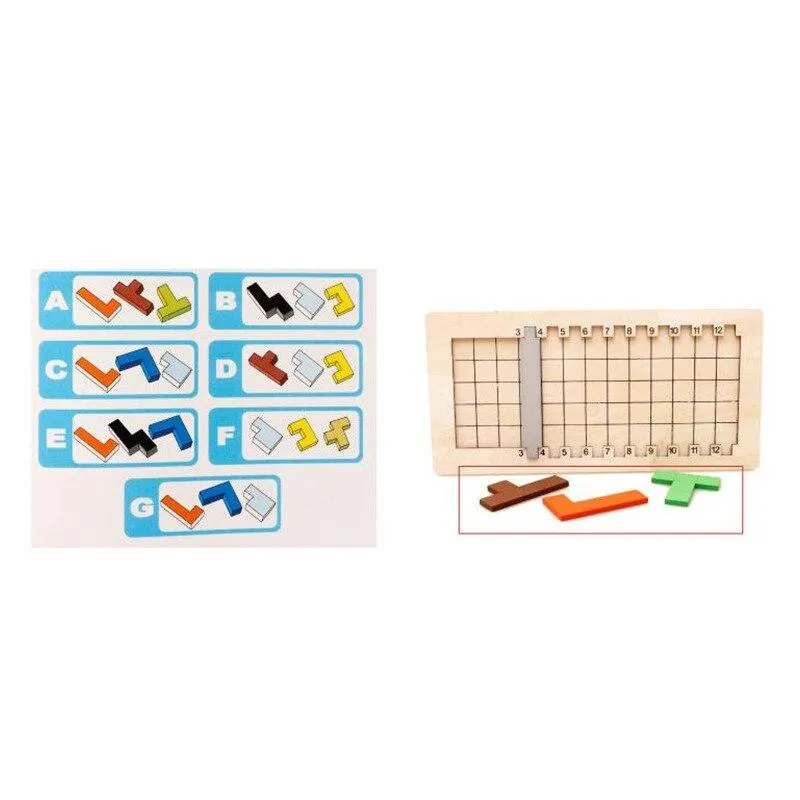 Colorful Wooden Tangram Game Brain Teaser Puzzle Toys Baby Preschool Magination Early Educational Kids Toy Children Gift