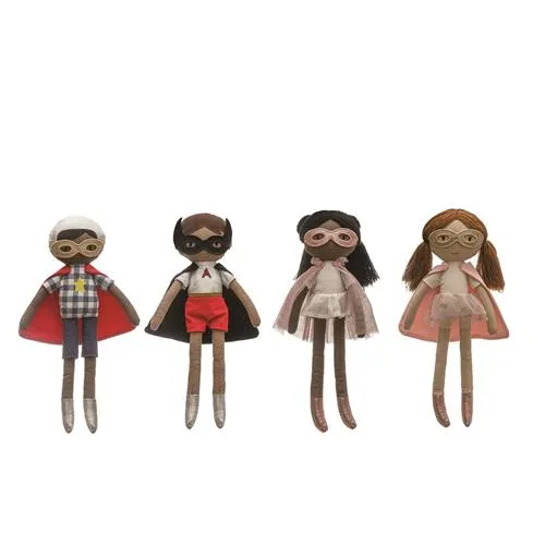 Creative Co-Op Cotton Super Hero Doll