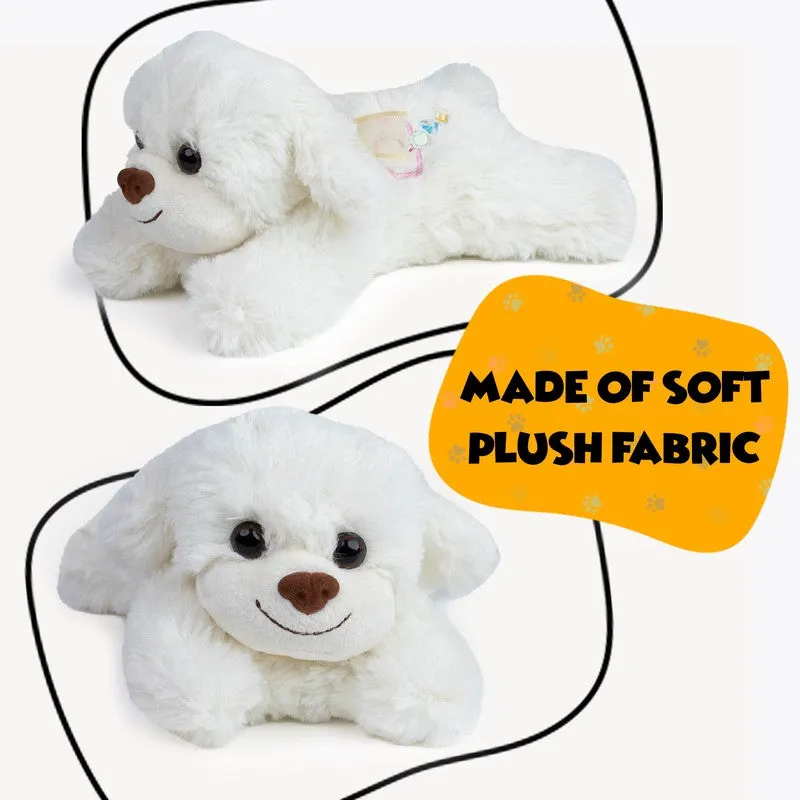 Cute White Dog Stuffed Animal Soft Toy for Babies and Kids