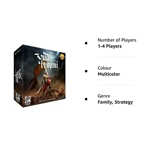 DICE TOY LABS Yudhbhoomi: A Thrilling 3-In-1 Indian Strategy Board Game For Fans Of Chess, War Strategy, And Indian History - Engaging Big Game For 1-4 Players, Kids