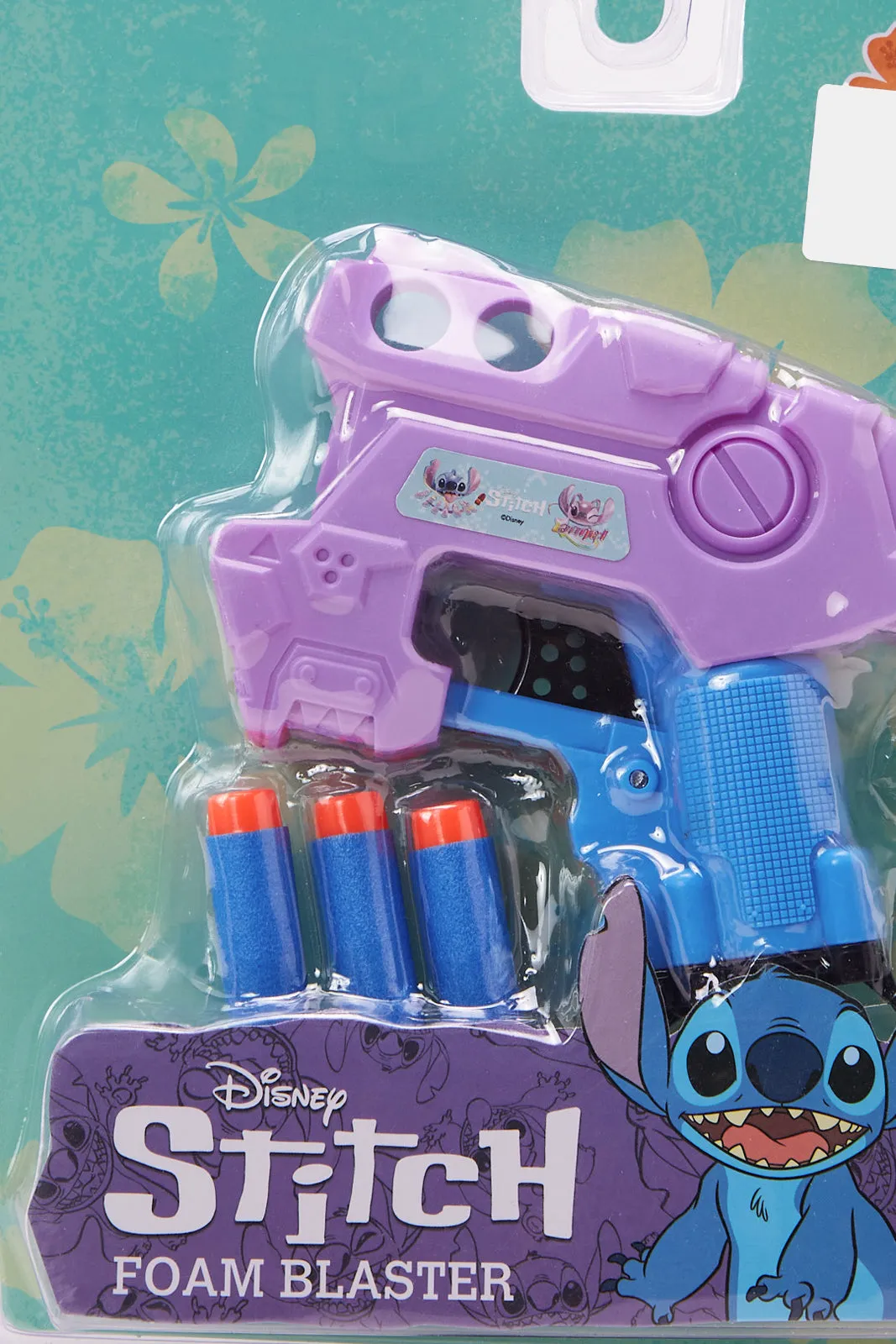Disney Blue Stitch Print Foam Blaster Gun (4 Piece)