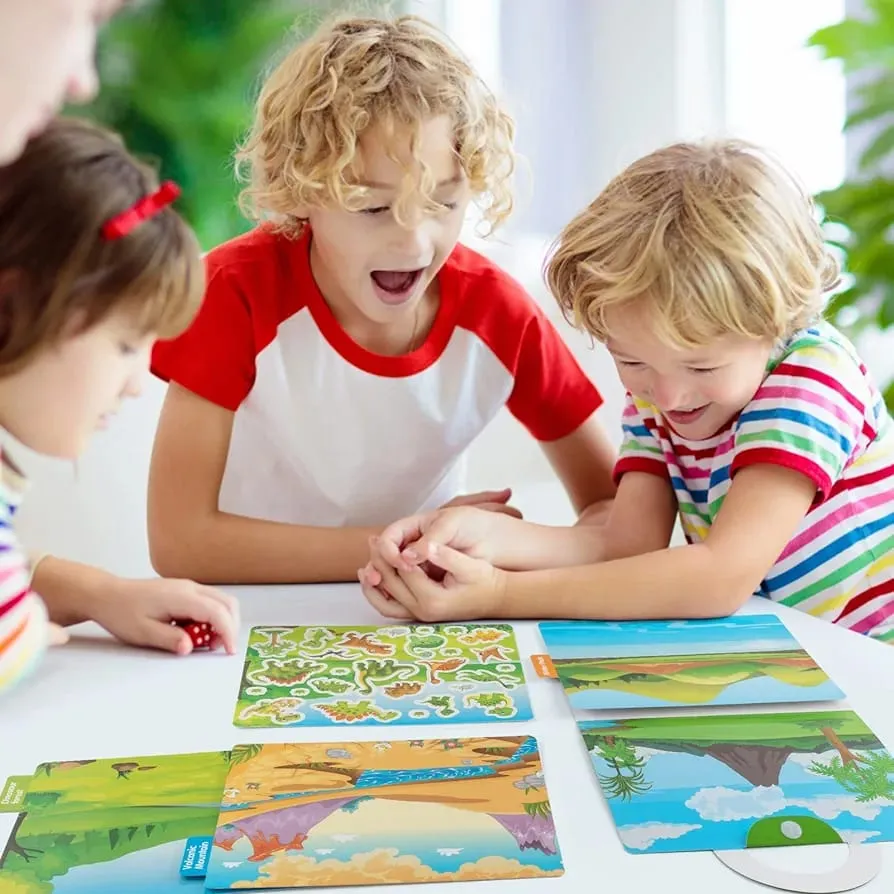 DIY 3in1 Reusable Sticker Art Scenes - Dinosaur