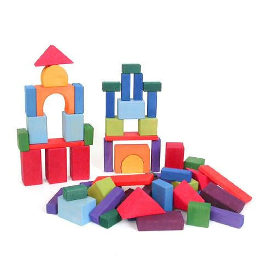 Grimm's wooden building blocks set of 30