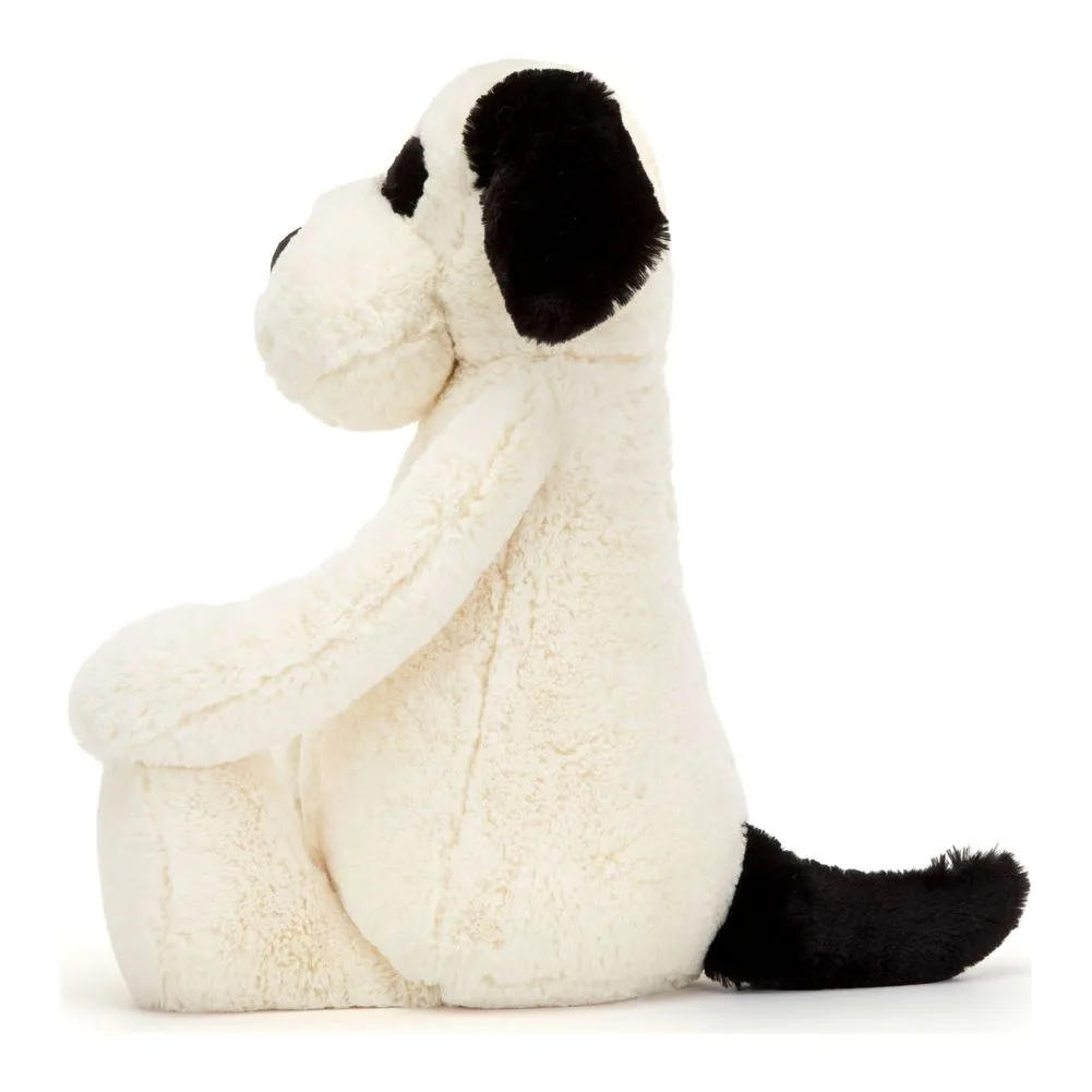 Jellycat Bashful Plush Toy - Black & Cream Puppy (Really Big, 25 inch)