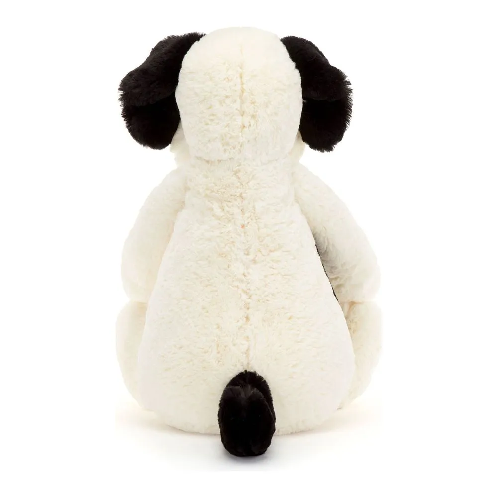 Jellycat Bashful Plush Toy - Black & Cream Puppy (Really Big, 25 inch)