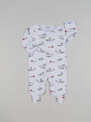 Kissy Kissy Pima Cotton Puppy Express Print Footie