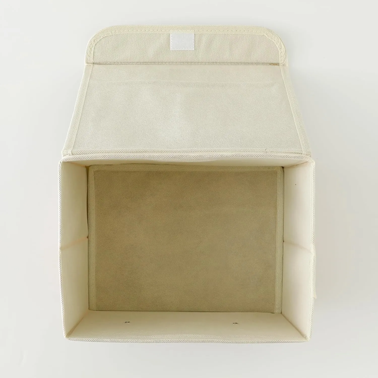Kuber Industries Small Storage Box With Lid|Foldable Toys Storage Bin|Wardrobe Organizer For clothes|Front Handle & Sturdy Pack Of-4 (Khadi)