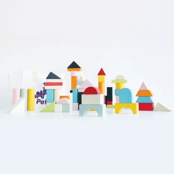 Le Toy Van Building Blocks & Bag 60pc