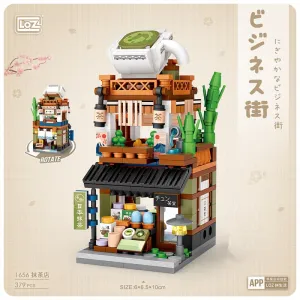 LOZ MINI Blocks japan STREET views HOT SPRING/RAMEN/KIMONNO/MATCHA creative assembly Relaxing toys Brinqueos funny