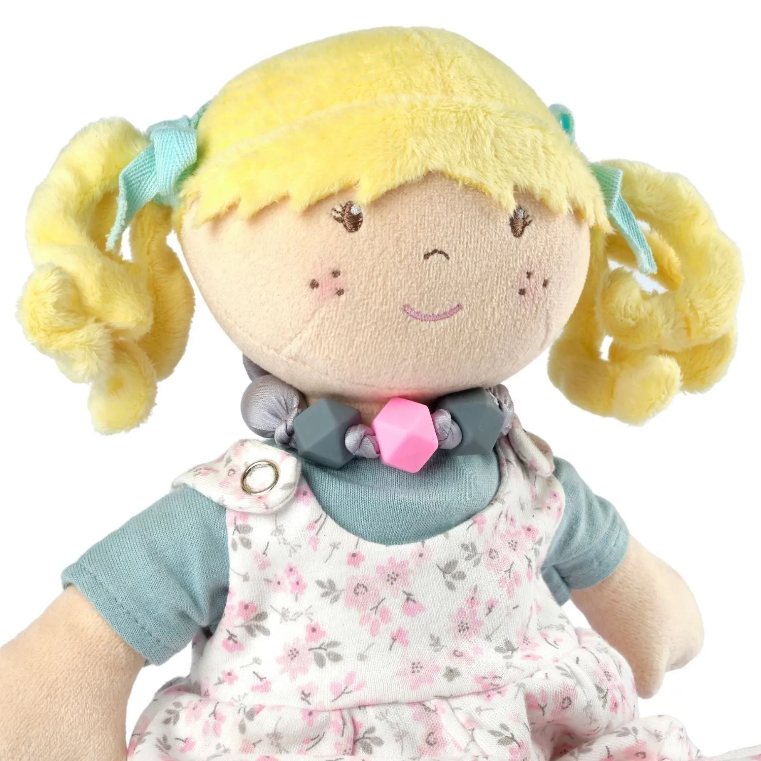 Lucy with Friendship Bracelet in Flower Printed Outfit