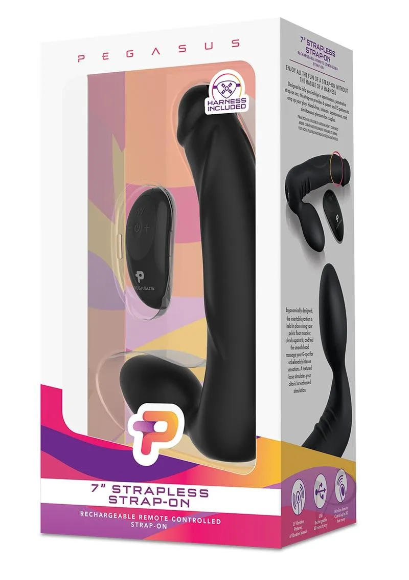 Pegasus Strapless Strap On 7 Blk(disc)