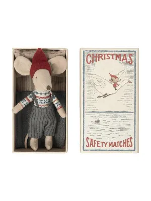 Plush Doll | Heirloom Christmas Big Brother Mouse Doll in Matchbox | Maileg