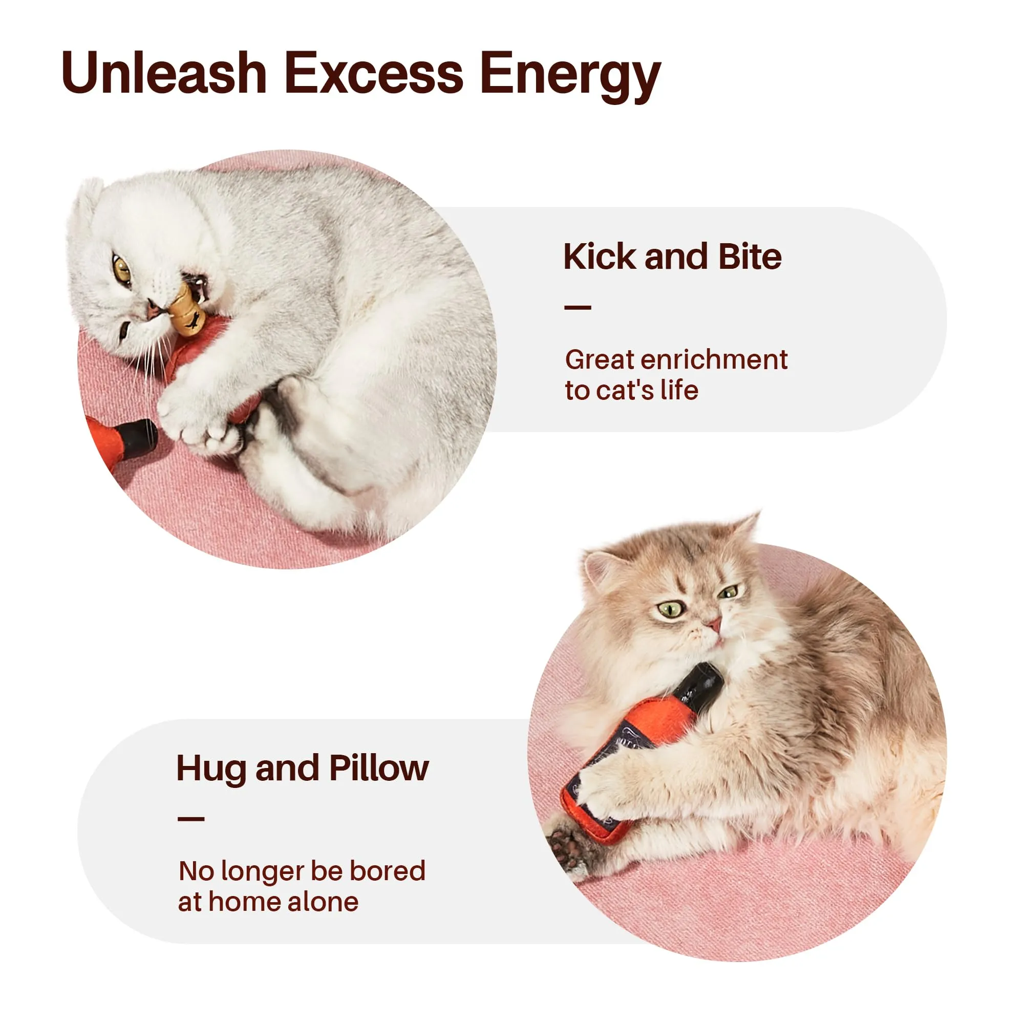 Potaroma Liquor-Simulation Cat Toys 2Pcs
