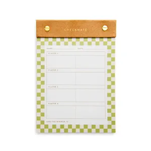 "Check Mate" Game Score Note Pad