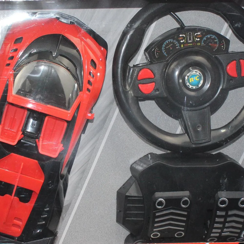 R/C 1:16 Super Car With Foot Pedal And Wireless Steering Wheel