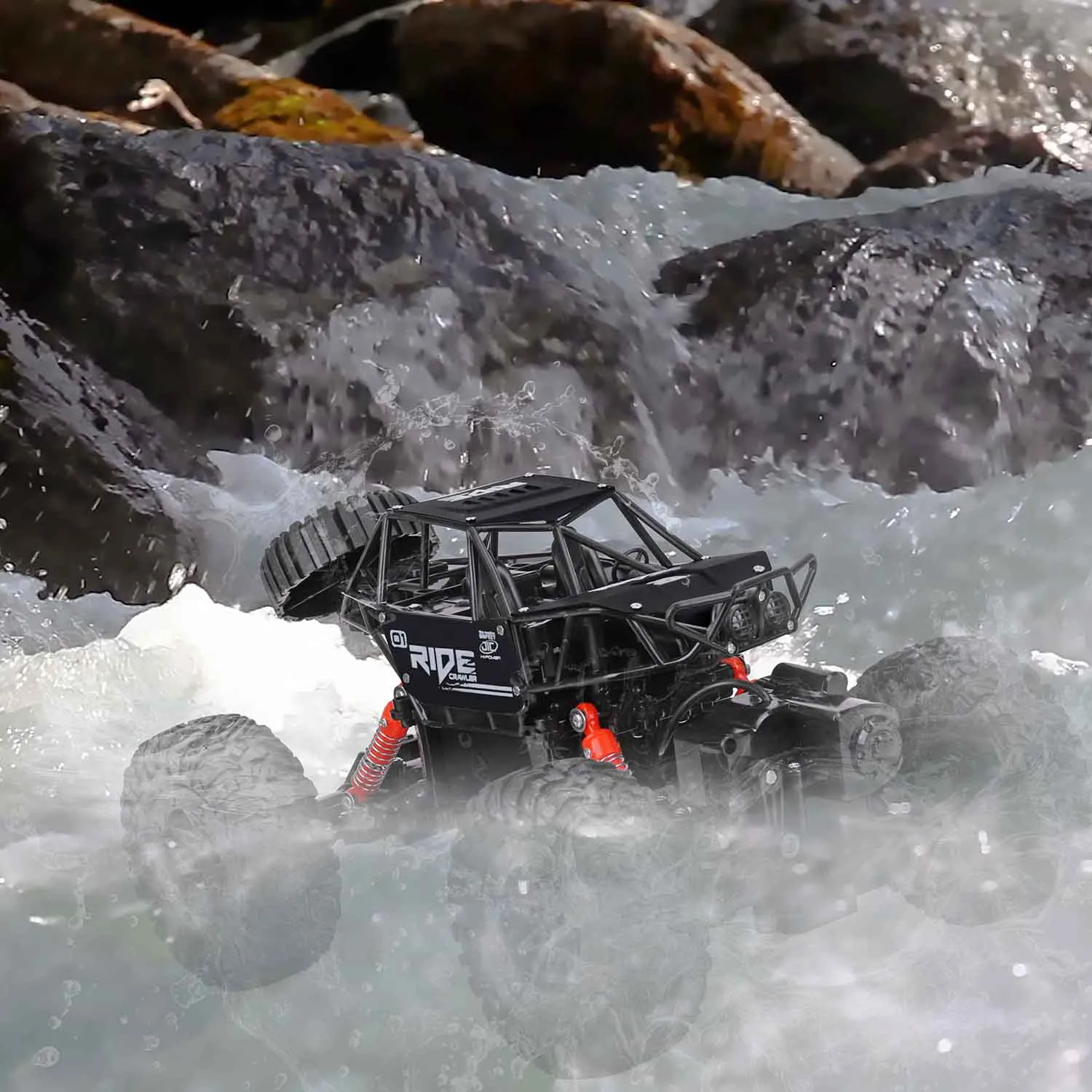 Remote Control Waterproof Amphibious Car (Red) - For All Terrains