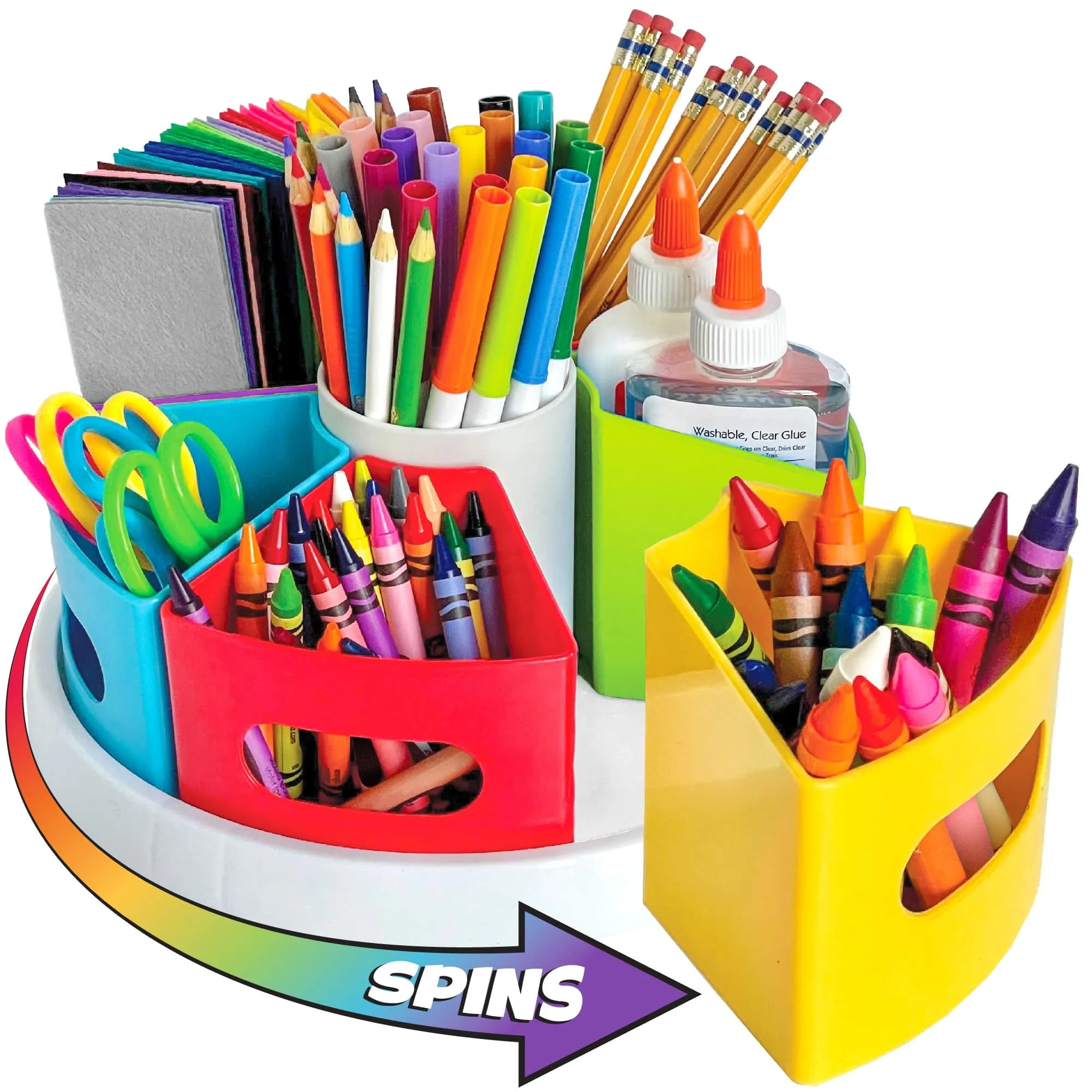 Rotating Art Supplies Organizer