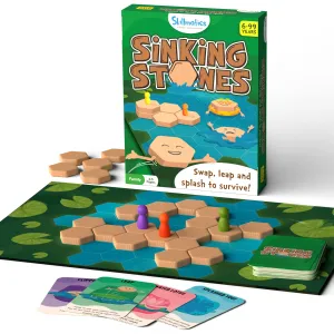 Skillmatics Board Game - Sinking Stones, Fun Strategy Game, Family Friendly Games For Ages 6 And Up, Kid