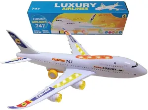 Top R Boeing 747 Replica Model Airplane Toy With Lights And Real Sounds Bump
