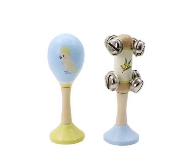 Wooden Maraca/Jingle Stick Set